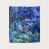 Cezanne, Blauw Landschap fijne kunst, Wandkleed (Voorkant)