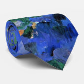 Cezanne - Blauw landschap Stropdas (Opgerold)