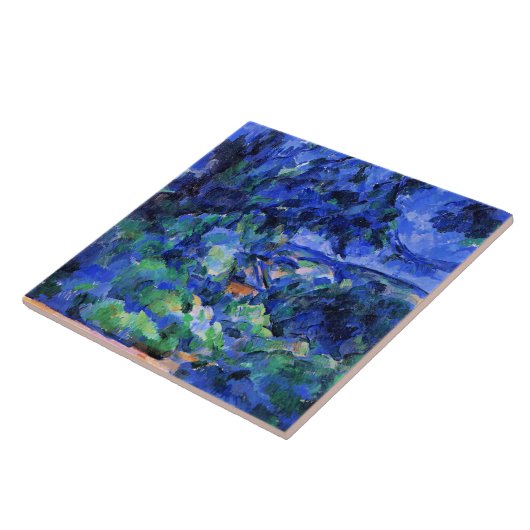 Cezanne - Blauw landschap Tegeltje (Zijkant)