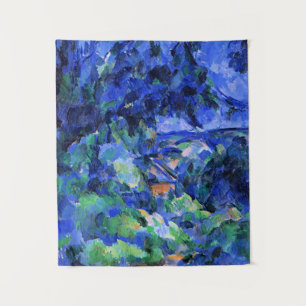 Cezanne, Blauwe Landschap fine art, Wandkleed