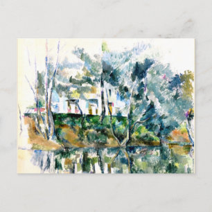 Cezanne - Bomen en huizen door de Eure Briefkaart