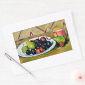 Cezanne - Bord met fruit en pit Rechthoekige Sticker (Envelop)
