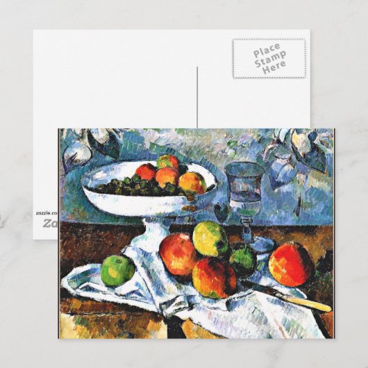 Cezanne - Compotier, Glas, Appels, Briefkaart (Voorkant / Achterkant)