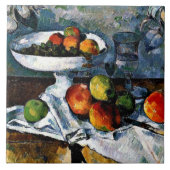 Cezanne - Compotier, Glas, Appels Tegeltje (Voorkant)