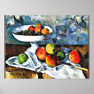 Cezanne - Compotier, Glass and Apple Poster