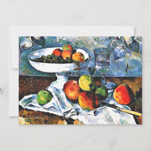 Cezanne - Compotier, Glass en Apple Kaart (Voorkant)