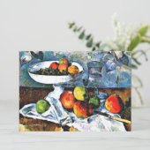 Cezanne - Compotier, Glass en Apple Kaart (Staand voorkant)