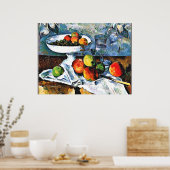 Cezanne - Compotier, Glass en Apple Poster (Keuken)