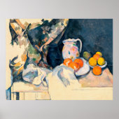 Cezanne - Curtain en Fruit Poster (Voorkant)
