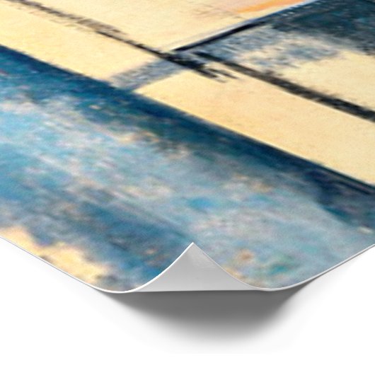 Cezanne - Curtain en Fruit Poster (Hoek)