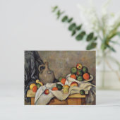 Cezanne - Curtain, Jug en Fruit Briefkaart (Staand voorkant)