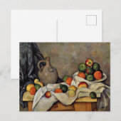 Cezanne - Curtain, Jug en Fruit Briefkaart (Voorkant / Achterkant)