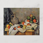 Cezanne - Curtain, Jug en Fruit Briefkaart (Voorkant)