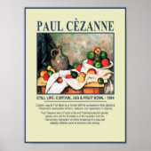 Cezanne Curtain Jug & Fruit Bowl Museum Poster (Voorkant)