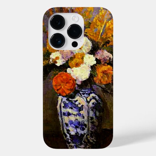 Cezanne - Dahlia's in een Delftse Vaas Case-Mate iPhone Case (Achterkant)