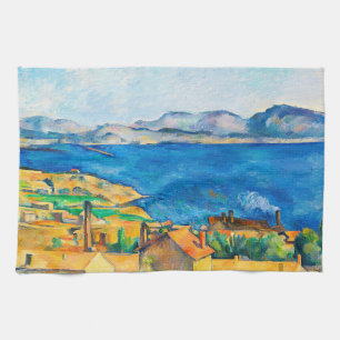 Cezanne:De baai van Marseille, gezien vanuit L'Est Theedoek
