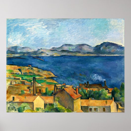 Cézanne - De baai van Marseille, uit L'Estaque Poster (Voorkant)