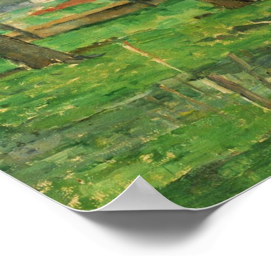 Cézanne - de bakbomen in jas de Bouffan Poster (Hoek)