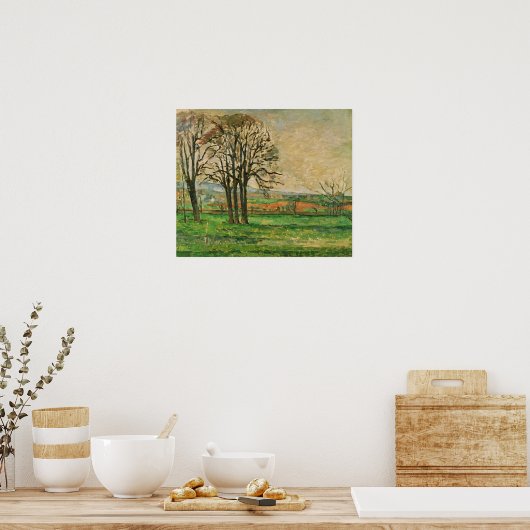 Cézanne - de bakbomen in jas de Bouffan Poster (Keuken)