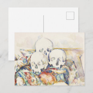 Cezanne De Drie Schedels Vintage Kunstposterprint Briefkaart
