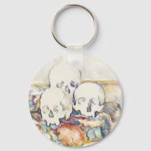 Cezanne De Drie Schedels Vintage Kunstposterprint Sleutelhanger