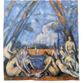 Cezanne De Grote Baders Vintage Kunstposterprint Douchegordijn (Voorkant)