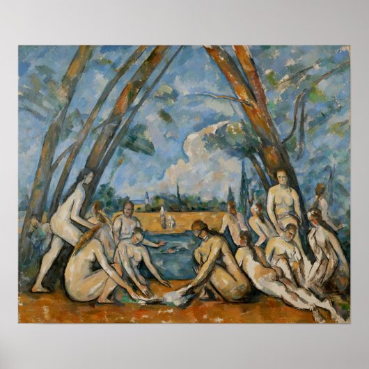 Cézanne - De grote bathers Poster (Voorkant)