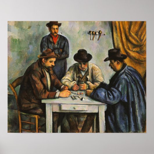 Cézanne - De Kaart speelt 1893 Poster (Voorkant)