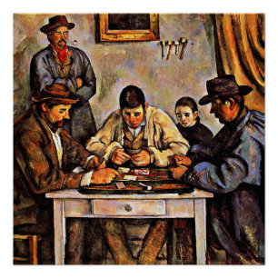 Cezanne - de Kaart spelers-1892 Perfect Poster