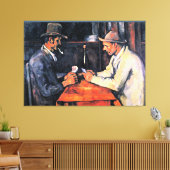 Cezanne - De Kaart Spelers (2) Canvas Afdruk (Insitu (Woonkamer))