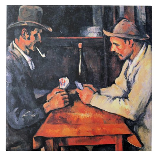 Cezanne - De Kaart Spelers (2) Tegeltje (Voorkant)