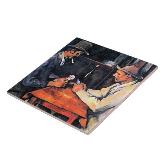 Cezanne - De Kaart Spelers (2) Tegeltje (Zijkant)