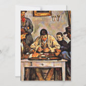 Cezanne - De Kaart Spelers, Magnetische Uitnodiging (Voorkant)