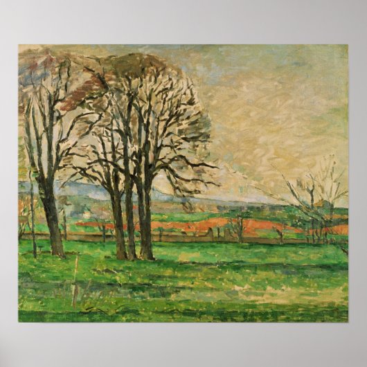 Cézanne - De kale bomen bij Jas De Bouffan Poster (Voorkant)
