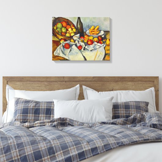Cezanne De Mand van Appels Canvas Afdruk (Insitu (Slaapkamer))