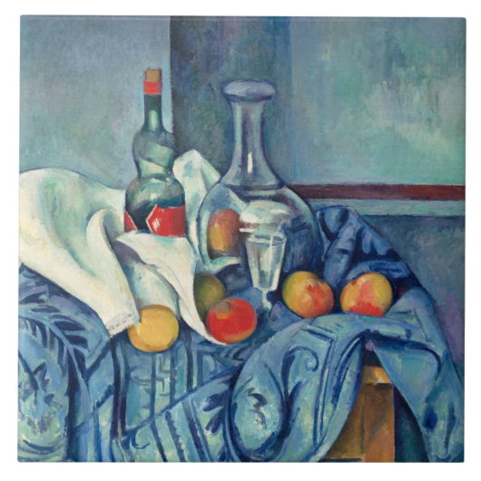 Cezanne - De peppermint-fles Tegeltje (Voorkant)