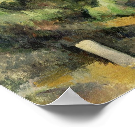 Cézanne - De Rode Rots Poster (Hoek)