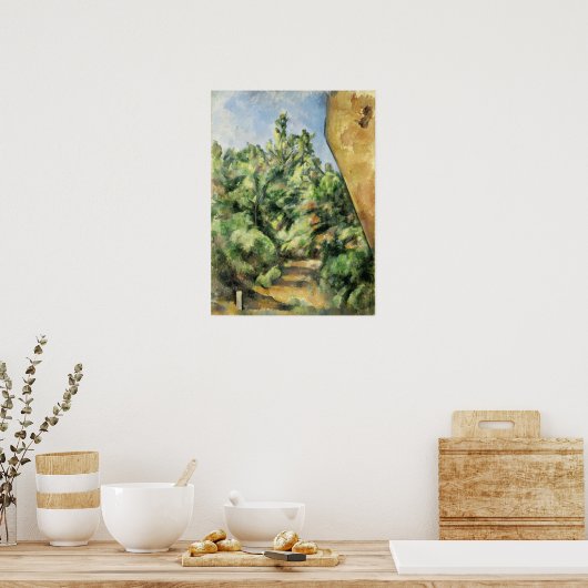 Cézanne - De Rode Rots Poster (Keuken)