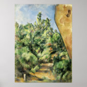 Cézanne - De Rode Rots Poster (Voorkant)