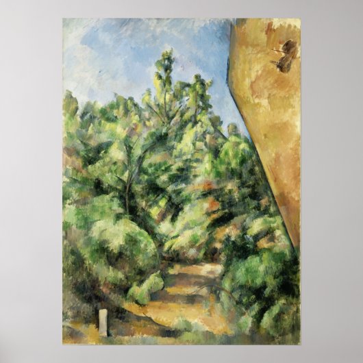 Cézanne - De Rode Rots Poster (Voorkant)