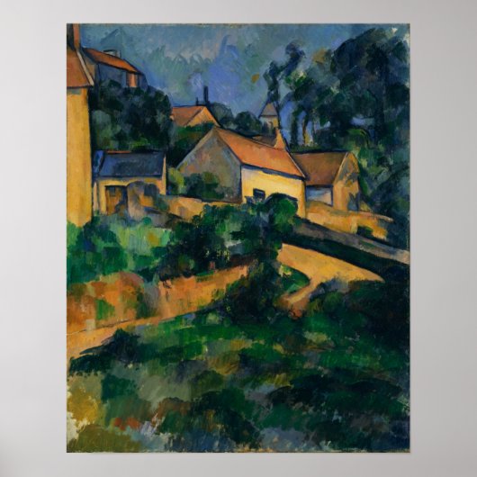 Cézanne - Draaiende weg bij Montgeroult Poster (Voorkant)