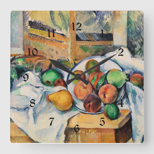 Cezanne - Een hoektafel Vierkante Klok (Voorkant)