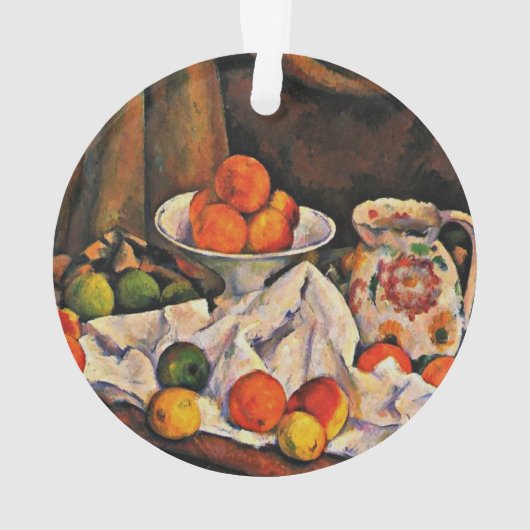 Cezanne - Fruit Bowl, kan en fruit Ornament (achterkant)