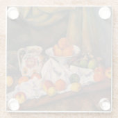 Cezanne: Fruit Bowl, Pitcher en Fruit Glazen Onderzetter (Achterkant)