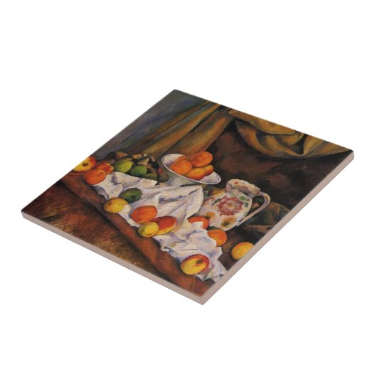 Cezanne: Fruit Bowl, Pitcher en Fruit Tegeltje (Zijkant)
