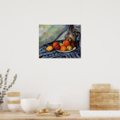 Cézanne - Fruit en een insect op tafel Poster (Keuken)
