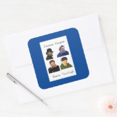 Cezanne, Gauguin, Renoir, Van Gogh Vierkante Sticker (Envelop)