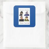Cezanne, Gauguin, Renoir, Van Gogh Vierkante Sticker (Tas)