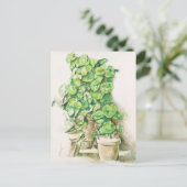 Cezanne Geraniums Vintage Botanische Kunstprint Briefkaart (Staand voorkant)