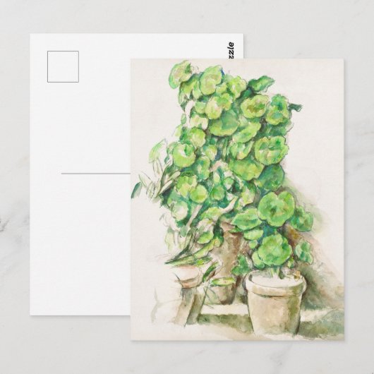 Cezanne Geraniums Vintage Botanische Kunstprint Briefkaart (Voorkant / Achterkant)